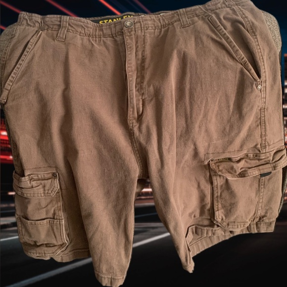 Pre Owned Men’s Stanley Stretch Cargo Shorts Work Sz 42 Practical Functional - Picture 1 of 15